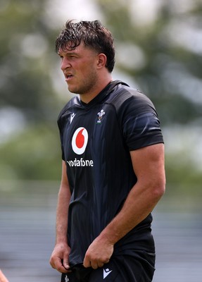010725 - Wales Rugby Training on Tuesday in Kitakyushu in the week leading up to their first test against Japan - Teddy Williams during training