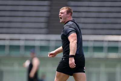 010725 - Wales Rugby Training on Tuesday in Kitakyushu in the week leading up to their first test against Japan - Dewi Lake during training