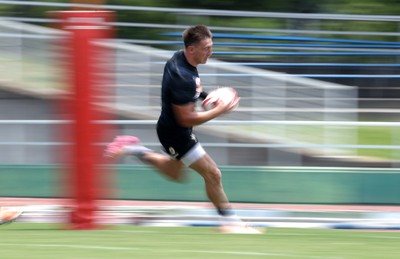 010725 - Wales Rugby Training on Tuesday in Kitakyushu in the week leading up to their first test against Japan - Josh Adams during training