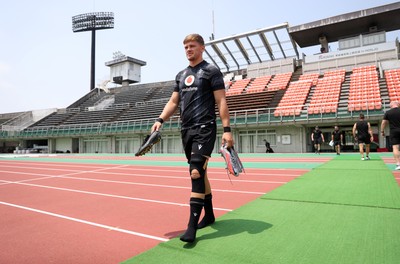 010725 - Wales Rugby Training on Tuesday in Kitakyushu in the week leading up to their first test against Japan - Alex Mann during training