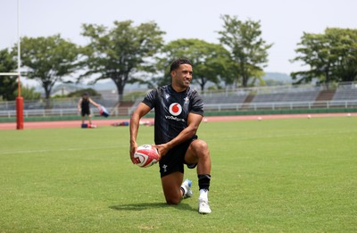 010725 - Wales Rugby Training on Tuesday in Kitakyushu in the week leading up to their first test against Japan - Keelan Giles during training