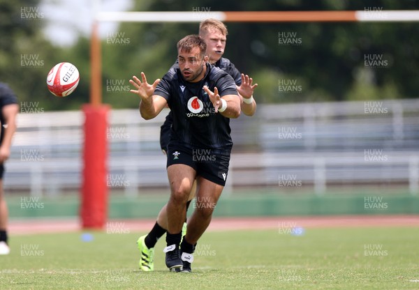 010725 - Wales Rugby Training on Tuesday in Kitakyushu in the week leading up to their first test against Japan - Liam Belcher during training