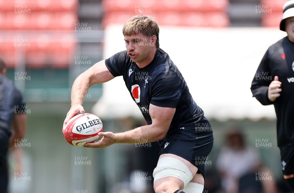 010725 - Wales Rugby Training on Tuesday in Kitakyushu in the week leading up to their first test against Japan - Aaron Wainwright during training