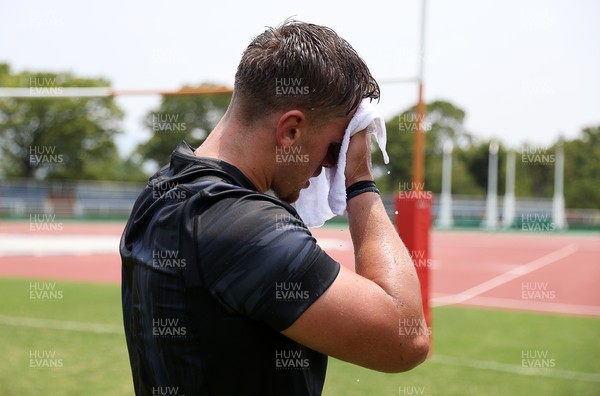 010725 - Wales Rugby Training on Tuesday in Kitakyushu in the week leading up to their first test against Japan - Alex Mann during training