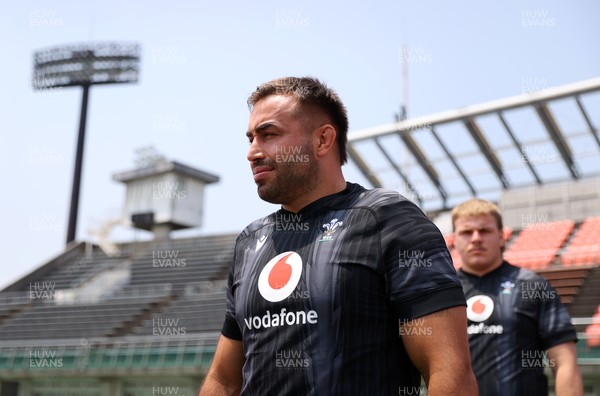 010725 - Wales Rugby Training on Tuesday in Kitakyushu in the week leading up to their first test against Japan - Liam Belcher during training