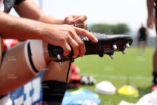 010725 - Wales Rugby Training on Tuesday in Kitakyushu in the week leading up to their first test against Japan - Teddy Williams during training