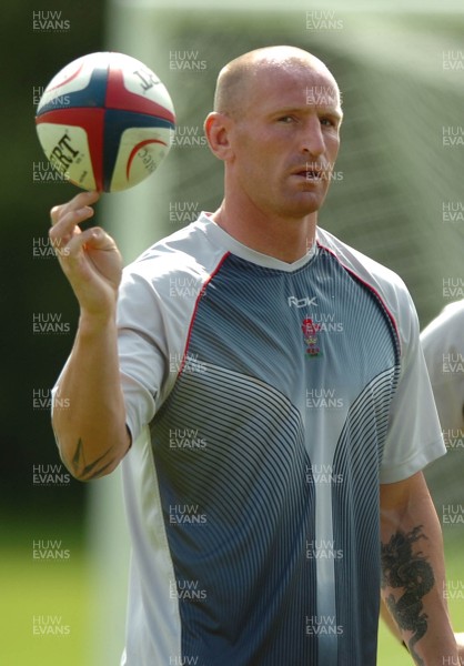 01.08.07 - Wales Rugby Training - Gareth Thomas looks on during training 