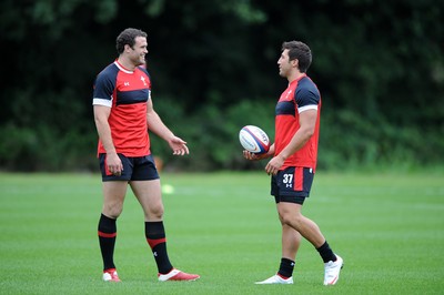 01.08.11 - Wales Rugby Training - Jamie Roberts and Gavin Henson during training. 