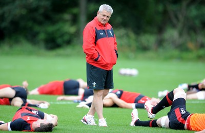 01.08.11 - Wales Rugby Training - Head coach Warren Gatland during training. 