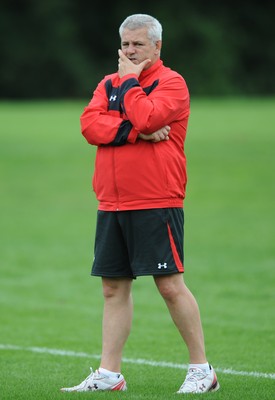 01.08.11 - Wales Rugby Training - Head coach Warren Gatland during training. 