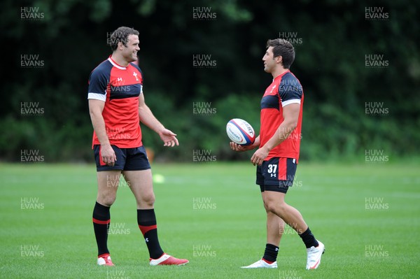 01.08.11 - Wales Rugby Training - Jamie Roberts and Gavin Henson during training. 
