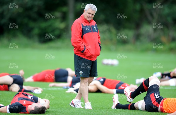 01.08.11 - Wales Rugby Training - Head coach Warren Gatland during training. 
