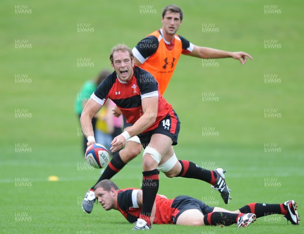 01.08.11 - Wales Rugby Training - Alun Wyn Jones during training. 