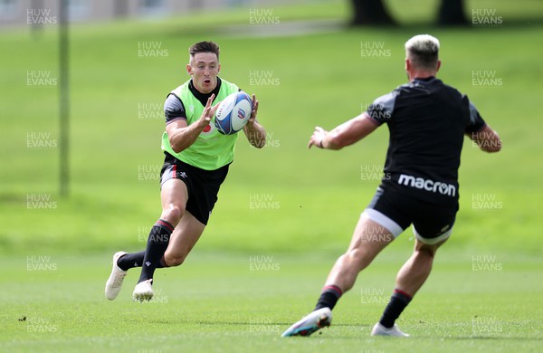 010923 - Wales Rugby Training in their last session in Wales before travelling to France for the Rugby World Cup - Josh Adams during training