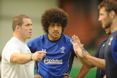 01.11.10 - Wales Rugby Training - Toby Faletau in action during training. 