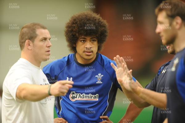 01.11.10 - Wales Rugby Training - Toby Faletau in action during training. 