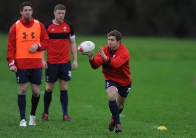 01.12.11 - Wales Rugby Training - Leigh Halfpenny during training. 