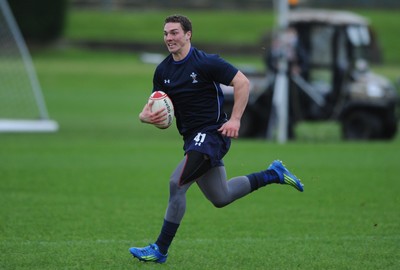 01.12.11 - Wales Rugby Training - George North during training. 