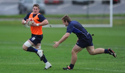 01.12.11 - Wales Rugby Training - Dan Lydiate during training. 