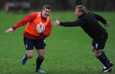 01.12.11 - Wales Rugby Training - Scott Williams during training. 