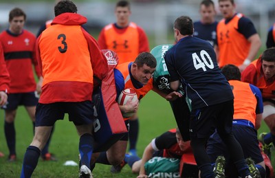 01.12.11 - Wales Rugby Training - Huw Bennett during training. 