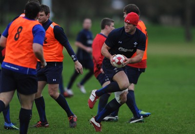 01.12.11 - Wales Rugby Training - Jamie Roberts during training. 