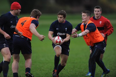 01.12.11 - Wales Rugby Training - Leigh Halfpenny during training. 