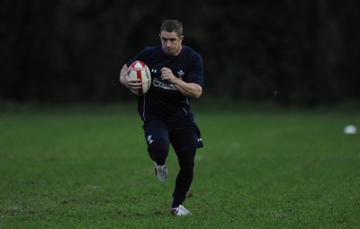 01.12.11 - Wales Rugby Training - Shane Williams during training. 