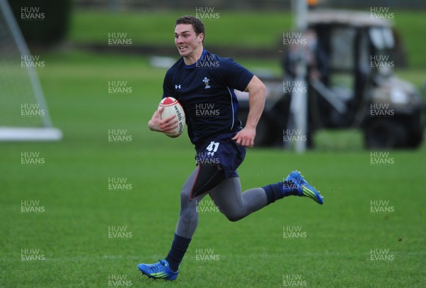 01.12.11 - Wales Rugby Training - George North during training. 