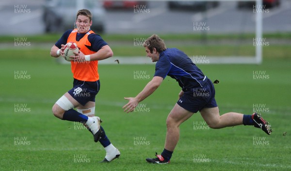01.12.11 - Wales Rugby Training - Dan Lydiate during training. 
