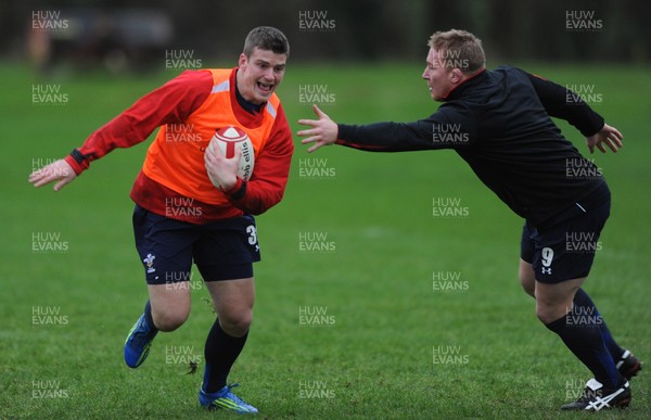 01.12.11 - Wales Rugby Training - Scott Williams during training. 