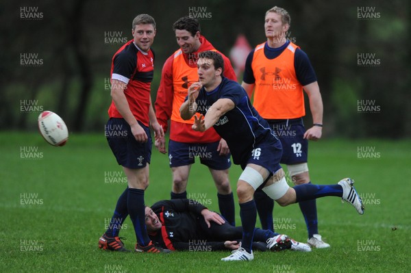 01.12.11 - Wales Rugby Training - Sam Warburton during training. 
