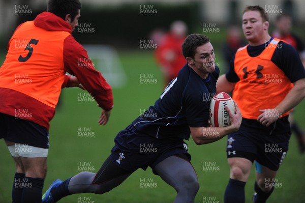 01.12.11 - Wales Rugby Training - George North during training. 