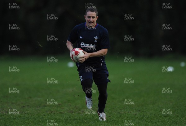 01.12.11 - Wales Rugby Training - Shane Williams during training. 