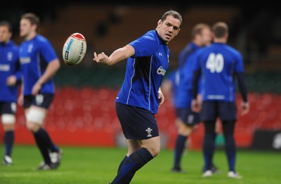 02.02.11 - Wales Rugby Training - Paul James during training. 