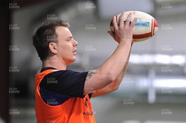 02.02.11 - Wales Rugby Training - Matthew Rees during training. 