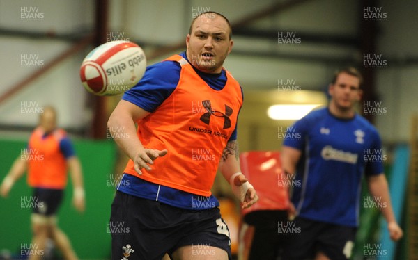 02.02.11 - Wales Rugby Training - Craig Mitchell during training. 
