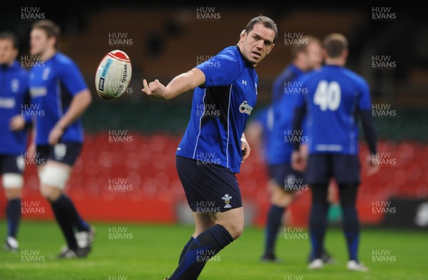 02.02.11 - Wales Rugby Training - Paul James during training. 