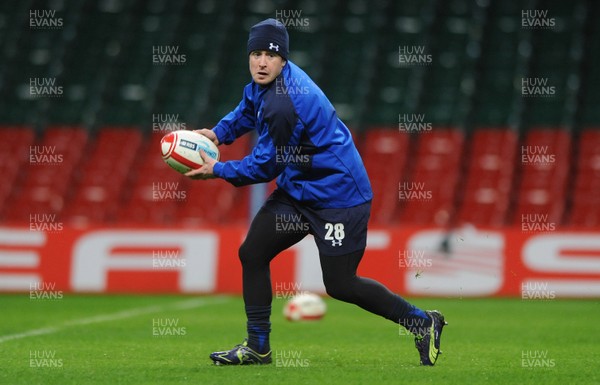 02.02.11 - Wales Rugby Training - Shane Williams during training. 