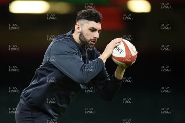 020218 - Wales Rugby Training - Cory Hill during training