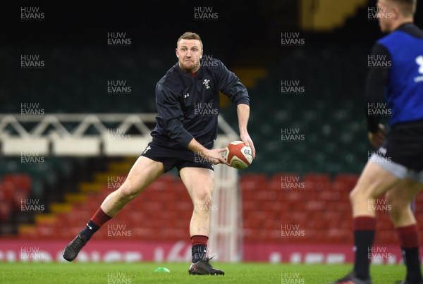 020218 - Wales Rugby Training - Hadleigh Parkes during training