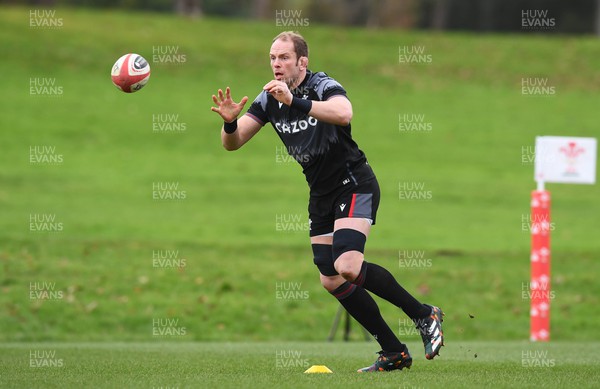 020223 - Wales Rugby Training - Alun Wyn Jones during training