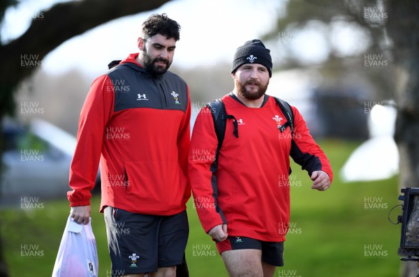 020320 - Wales Rugby Training - Cory Hill and Dillon Lewis during training