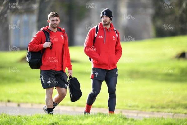020320 - Wales Rugby Training - Leigh Halfpenny and Jonah Holmes during training