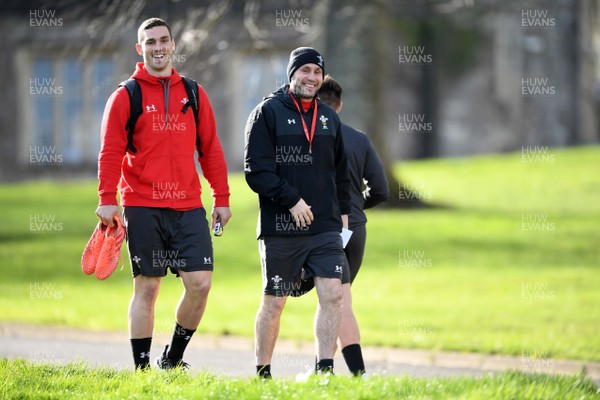 020320 - Wales Rugby Training - George North and Stephen Jones during training