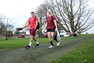 020326 - Wales Rugby Training - Freddie Thomas and Blair Murray during training