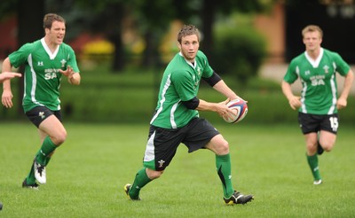 02.06.09 - Wales Rugby Training - Andrew Bishop in action during training. 