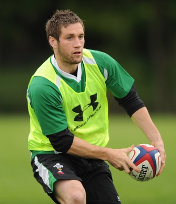 02.06.09 - Wales Rugby Training - Andrew Bishop in action during training. 
