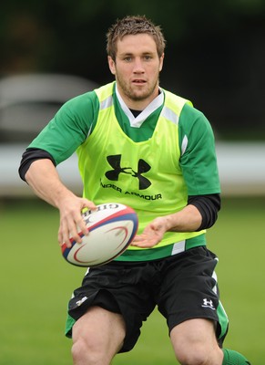 02.06.09 - Wales Rugby Training - Andrew Bishop in action during training. 