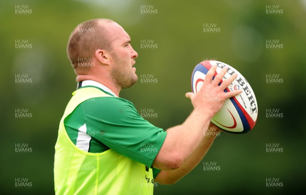 02.06.09 - Wales Rugby Training - Gareth Williams in action during training. 
